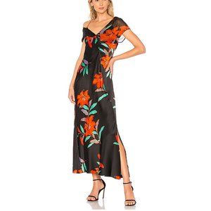 Diane Von Furstenberg tropical silk evening dress
